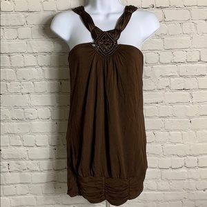 Charlotte Russe Women’s SMALL brown halter top